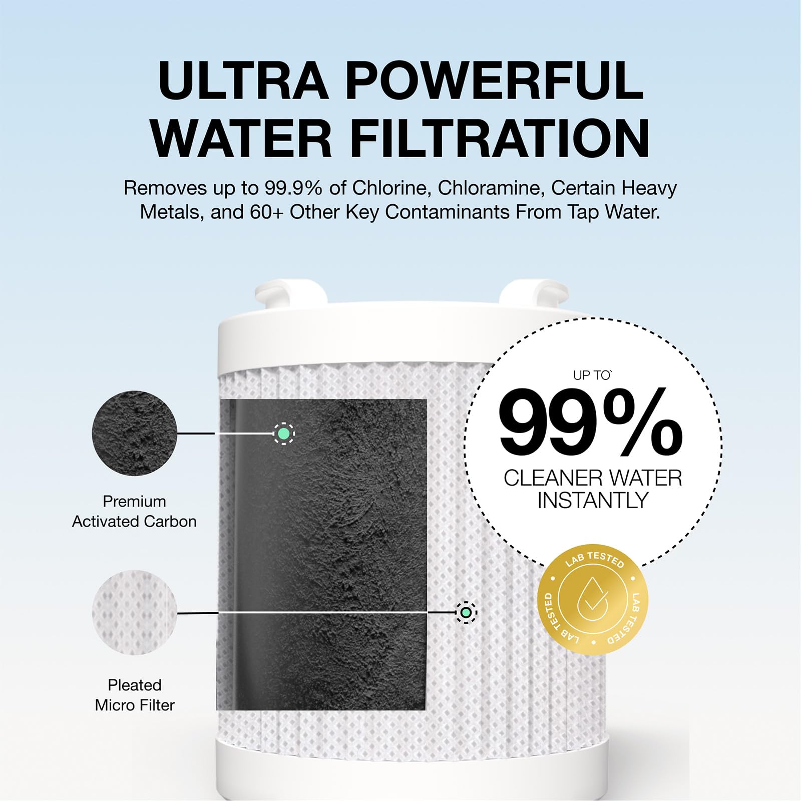 Filterbaby instalado en ducha estándar demostrando fácil montaje y ajuste seguro