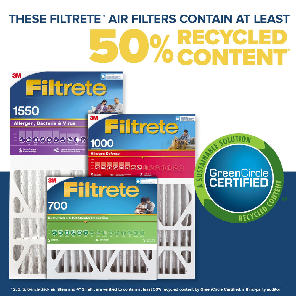 Filtrete en sala de estar conectada al HVAC, ejemplo de mejora de calidad del aire interior