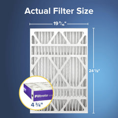Filtrete detalle de las dimensiones reales para asegurar compatibilidad precisa