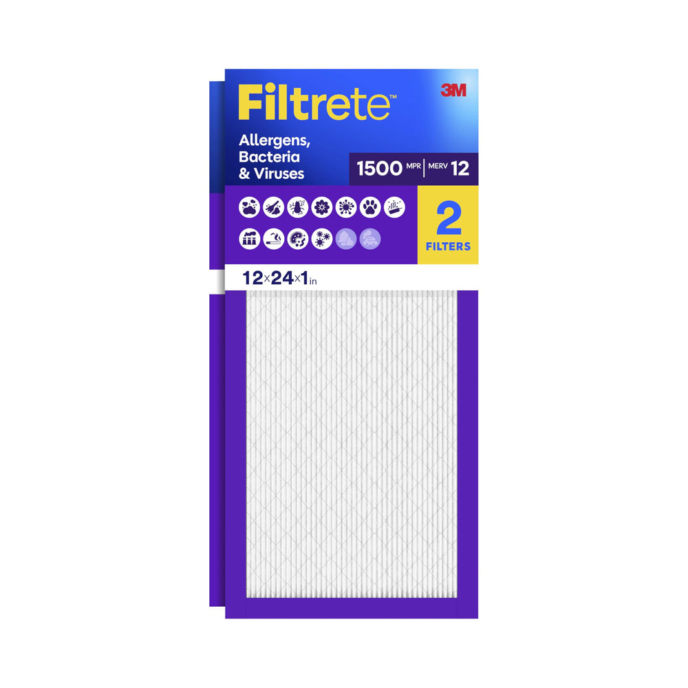 Filtrete frente del empaque mostrando tamaño y beneficios