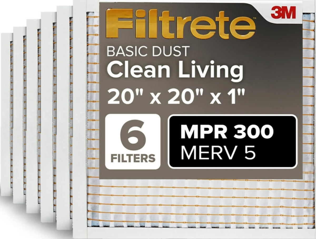 Filtrete pack de 6 filtros 20x20x1 mostrando caja frontal mejora del aire