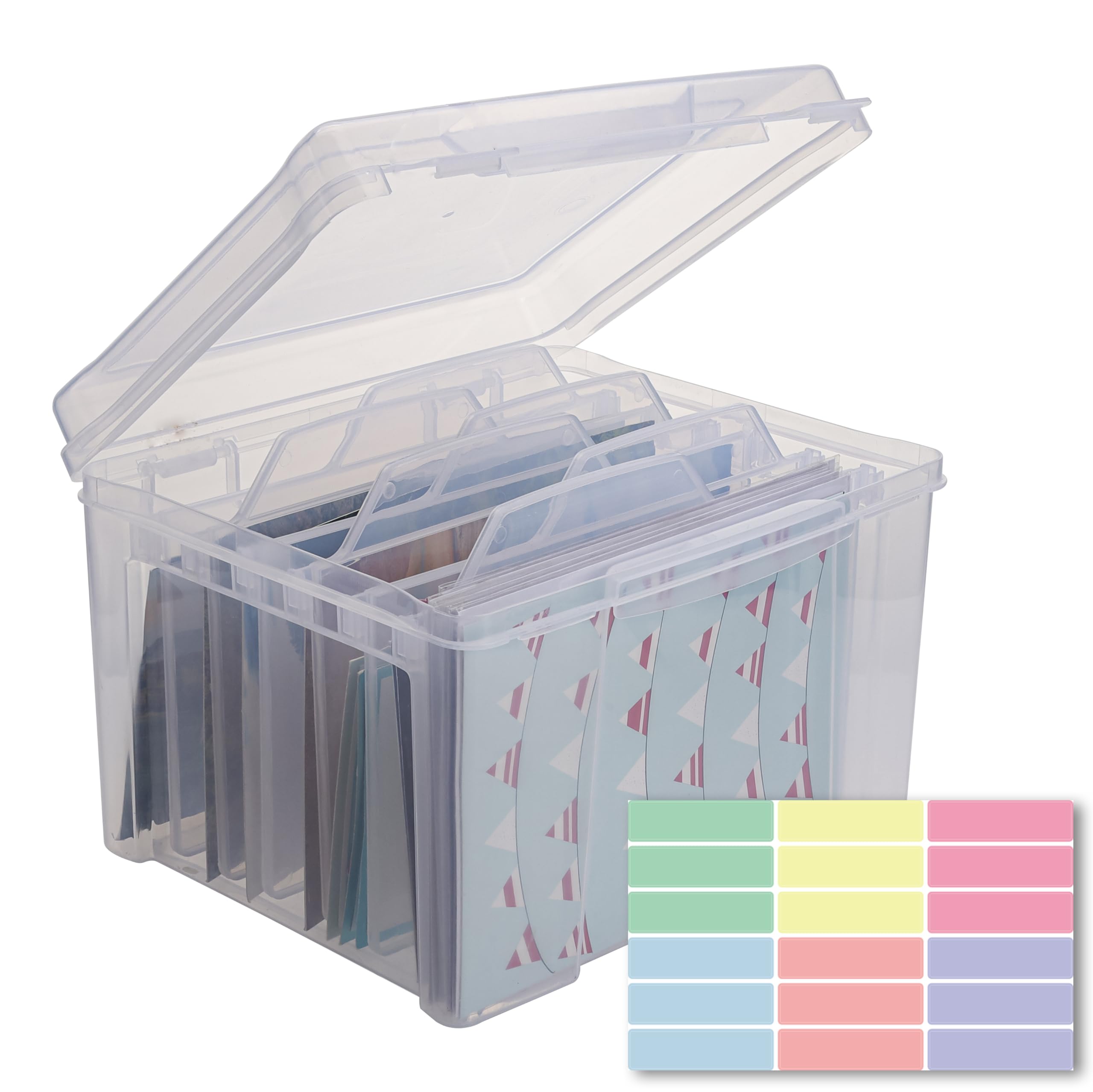 Find Scrapblooms vista frontal transparente mostrando contenido y orden