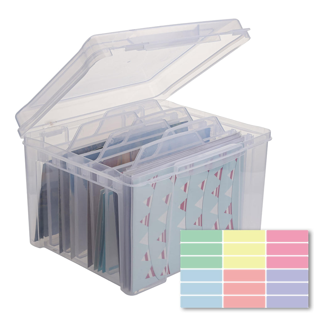 Find Scrapblooms vista frontal transparente mostrando contenido y orden