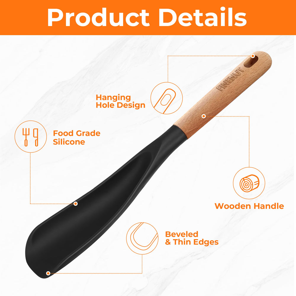FINENUT mango de madera ergonómico, agarre cómodo y aislante térmico