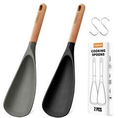 FINENUT vista frontal del juego de dos cucharas, protección antiarañazos