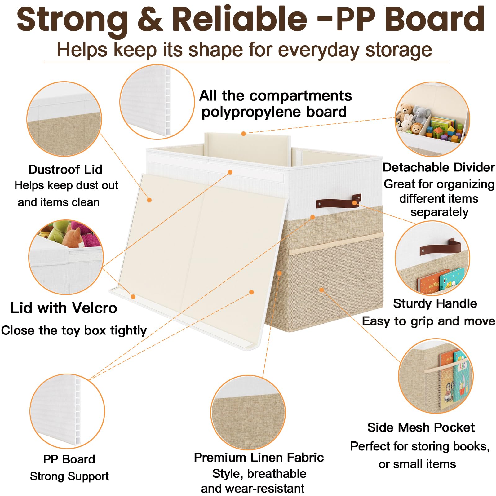 Fineonly PP board close-up showing sturdy shape-retaining benefit