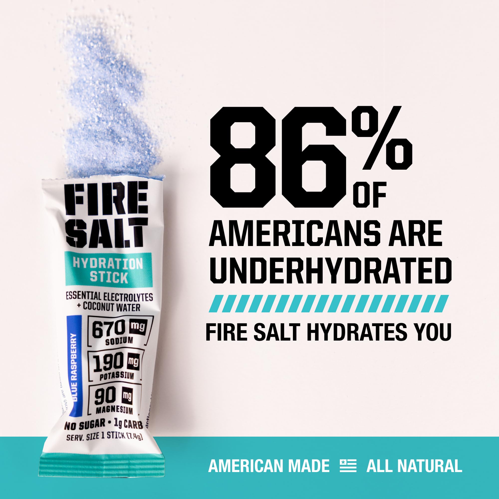 Fire Science Nutrition sobres Fire Salt en mochila de campamento, conveniencia