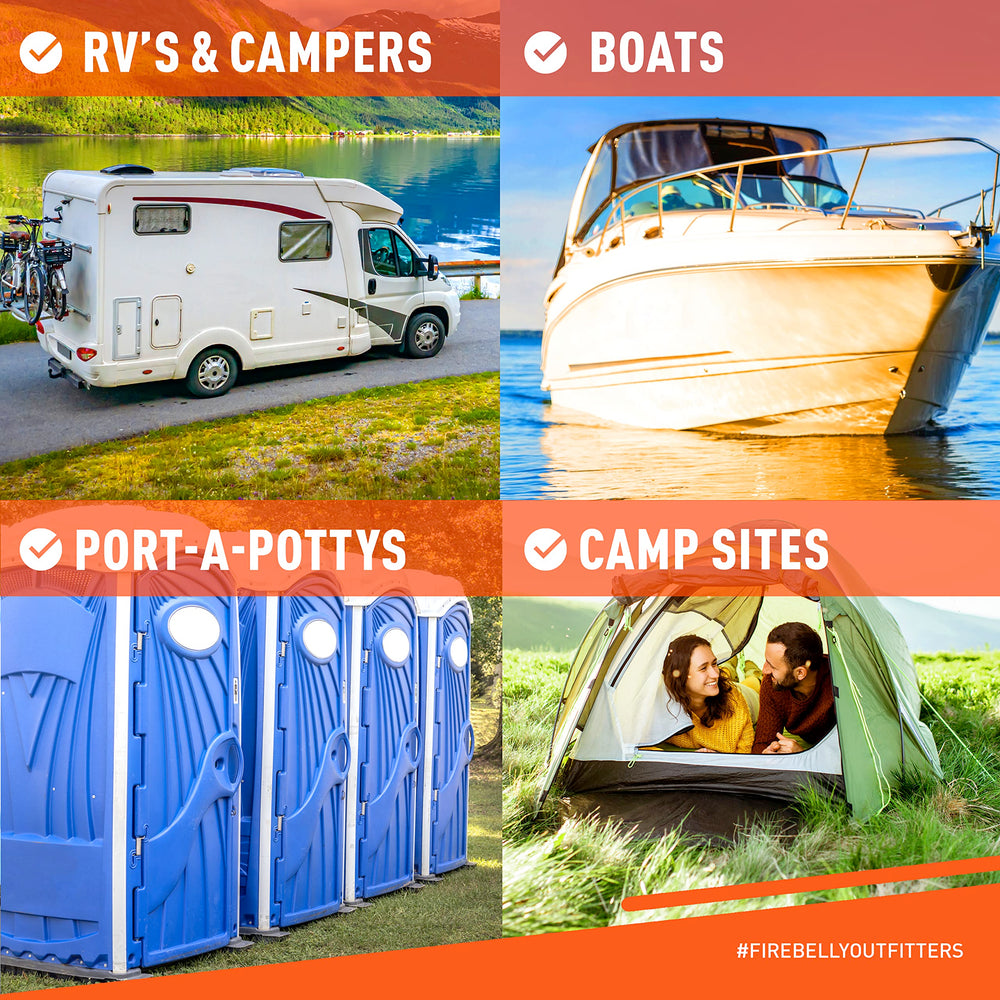 Firebelly Outfitters comparación de tamaño, 500 hojas por rollo para mayor duración