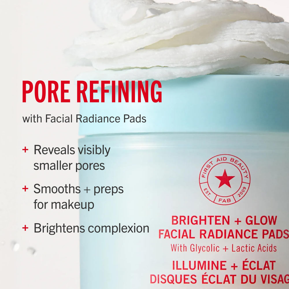 First Aid Beauty etiqueta con lista de ingredientes y beneficios claros