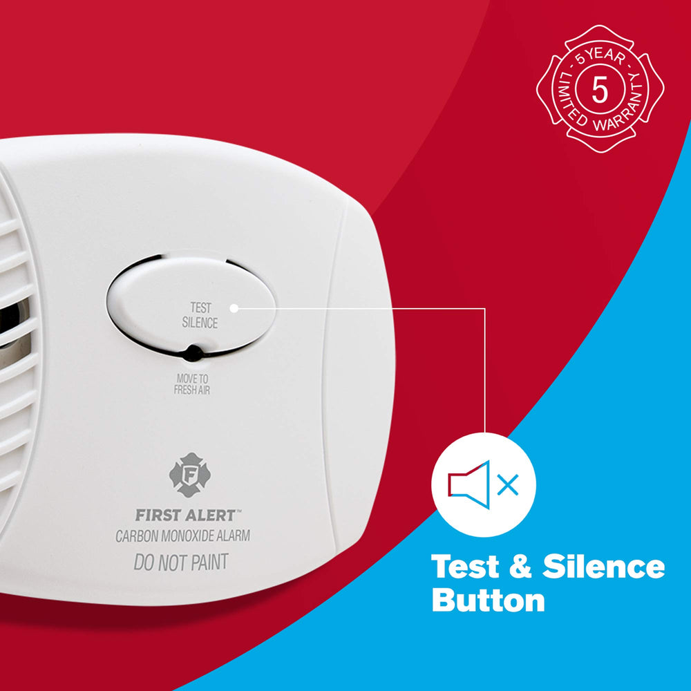 First Alert CO400 con montaje en pared opcional para colocación rápida y segura