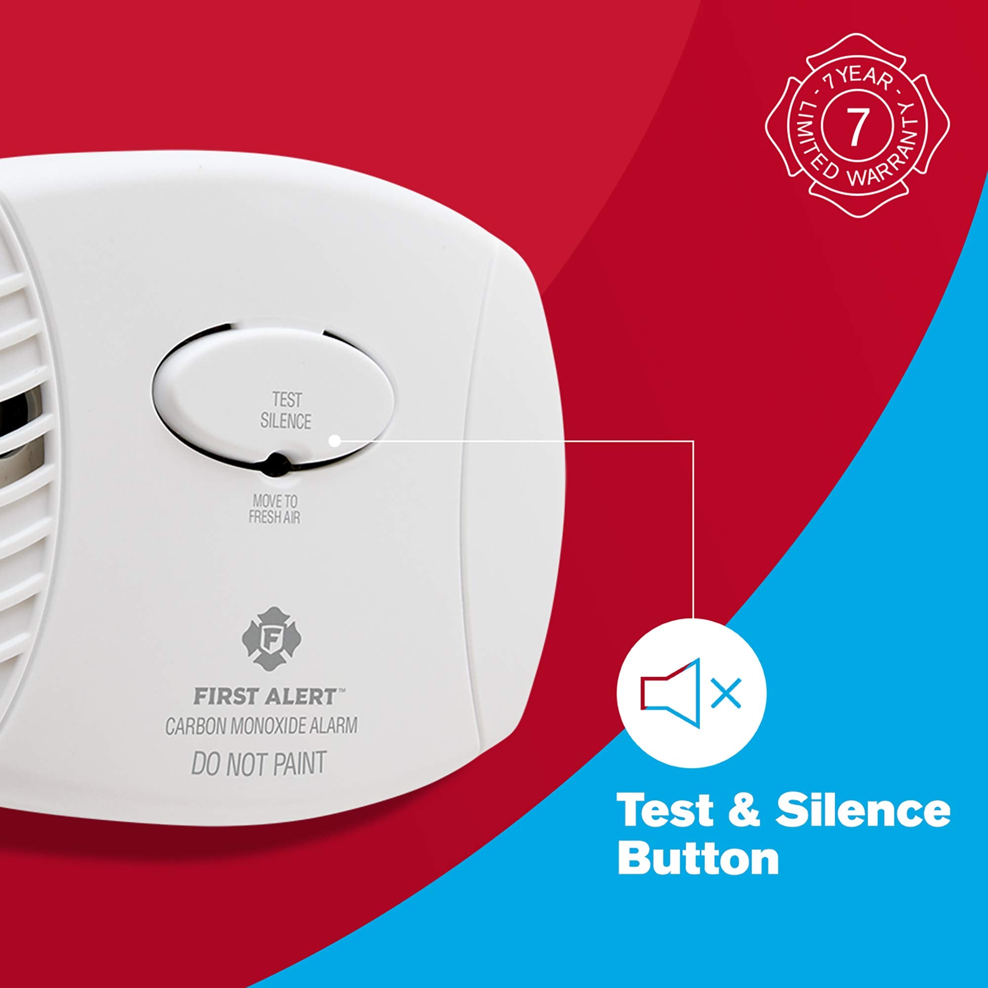 First Alert CO606 comparación de tamaño, formato compacto y discreto