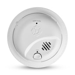 First Alert SMI100-AC frontal mostrando el diseño y facilidad de montaje para seguridad doméstica