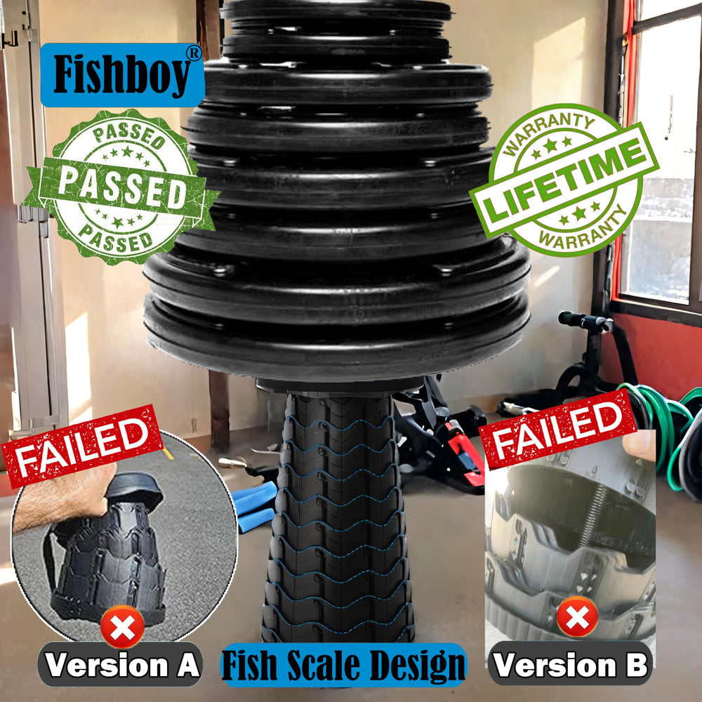 Fishboy tamaño comparado con mano para visualizar compactibilidad