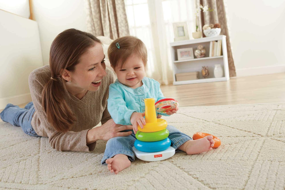 Fisher-Price detalle de anillos coloridos y textura, favorece agarre seguro
