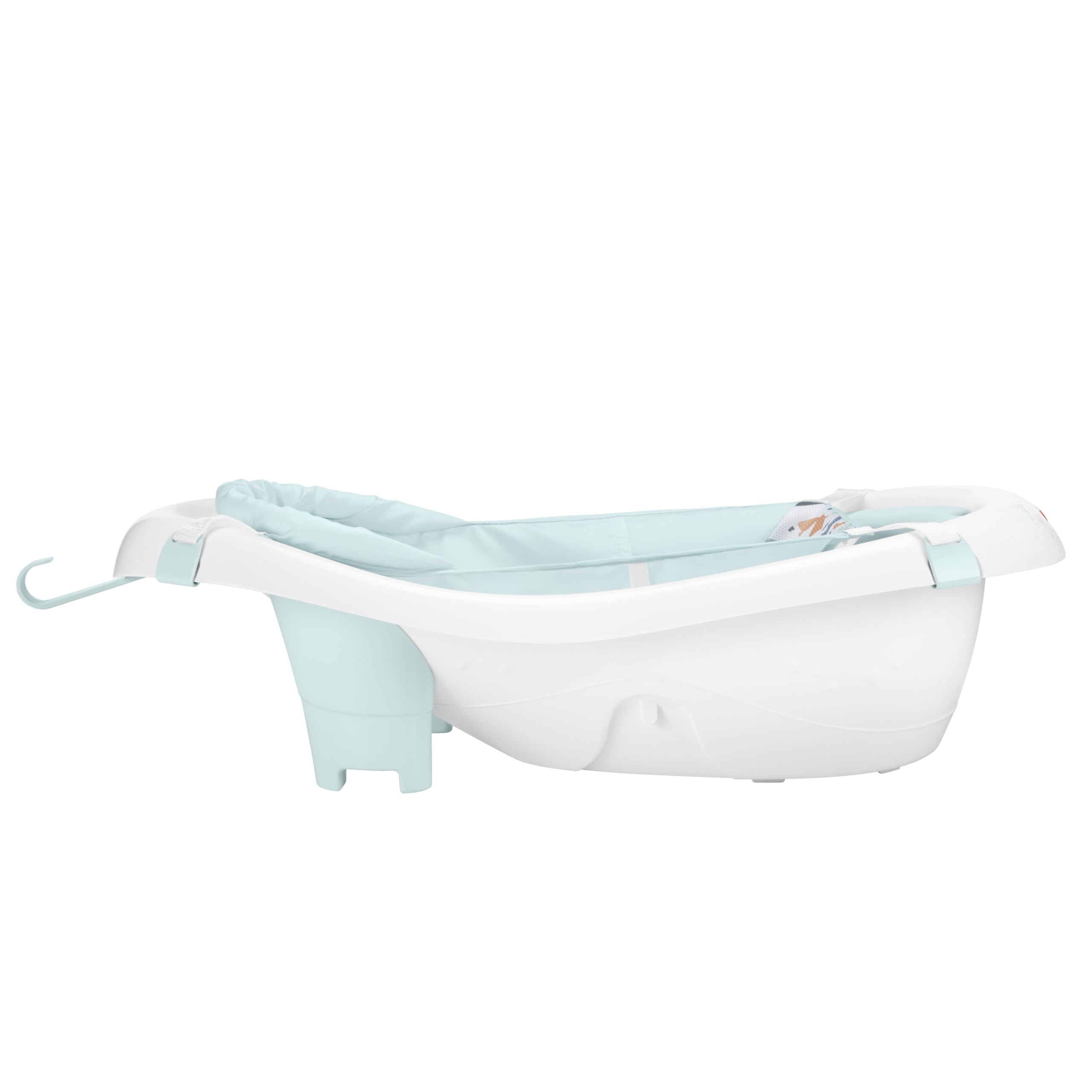 Fisher-Price escena familiar con bebé disfrutando hora del baño seguro