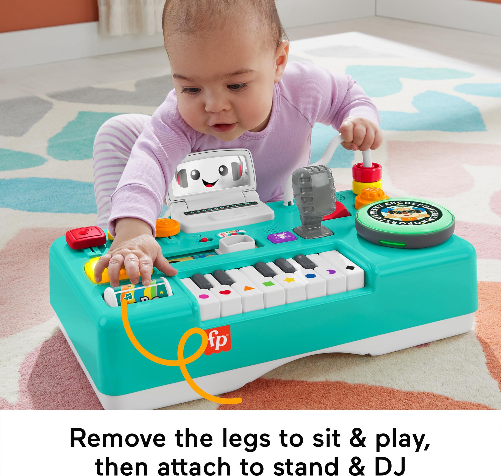 Fisher-Price mesa con patas para jugar de pie y practicar equilibrio y coordinación