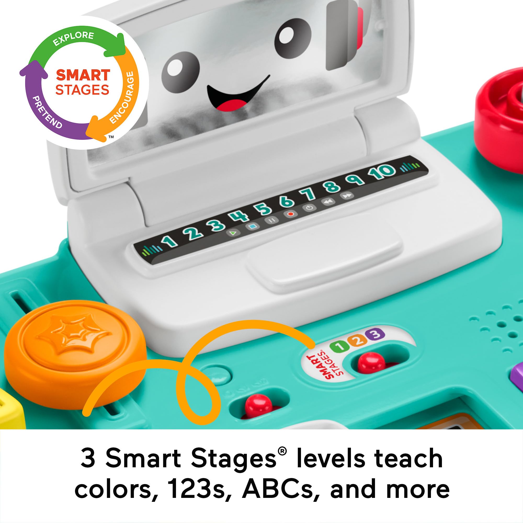 Fisher-Price bebé jugando en suelo con la mesa sin patas, favorece exploración segura