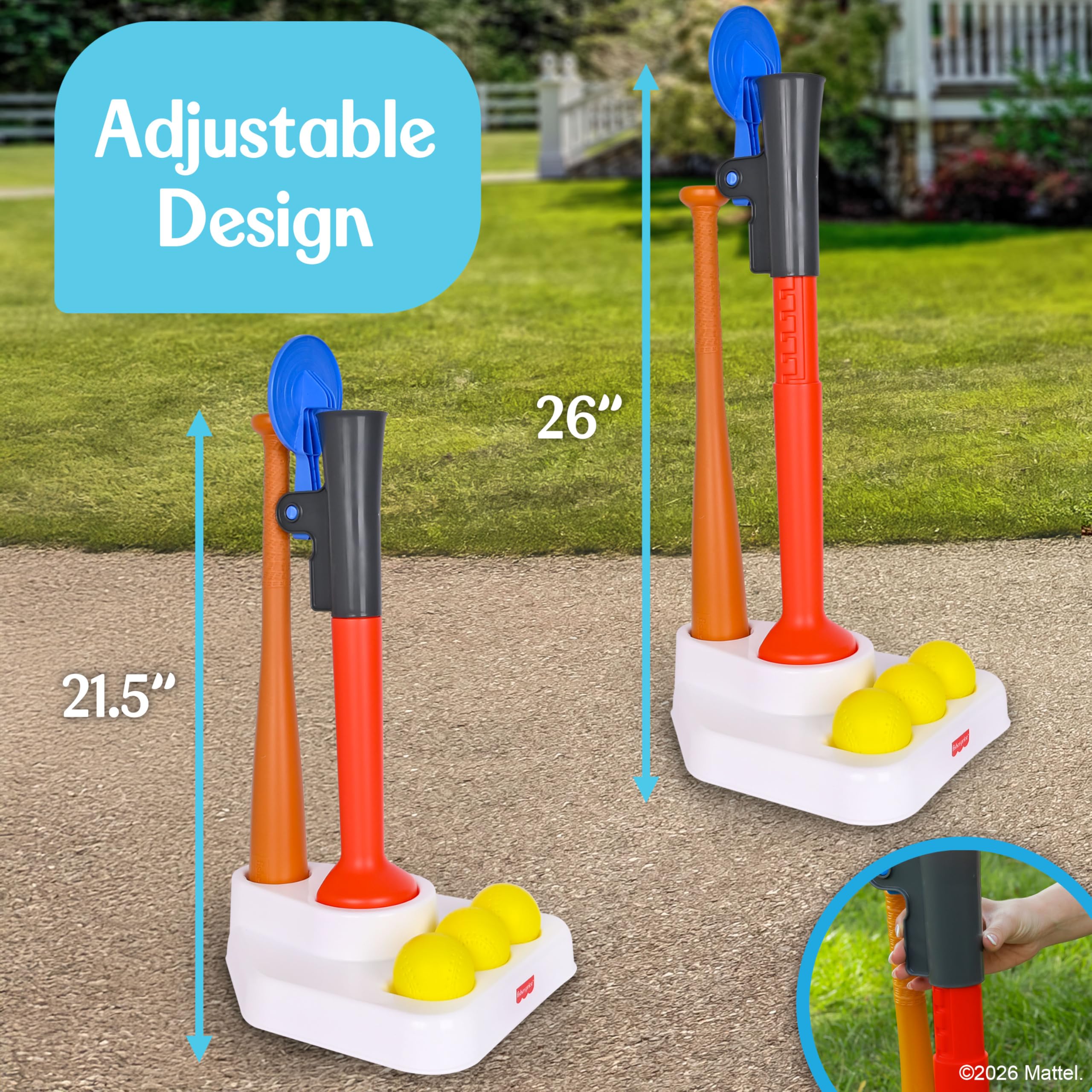 Fisher-Price tres pelotas blandas para golpes seguros y repetición práctica