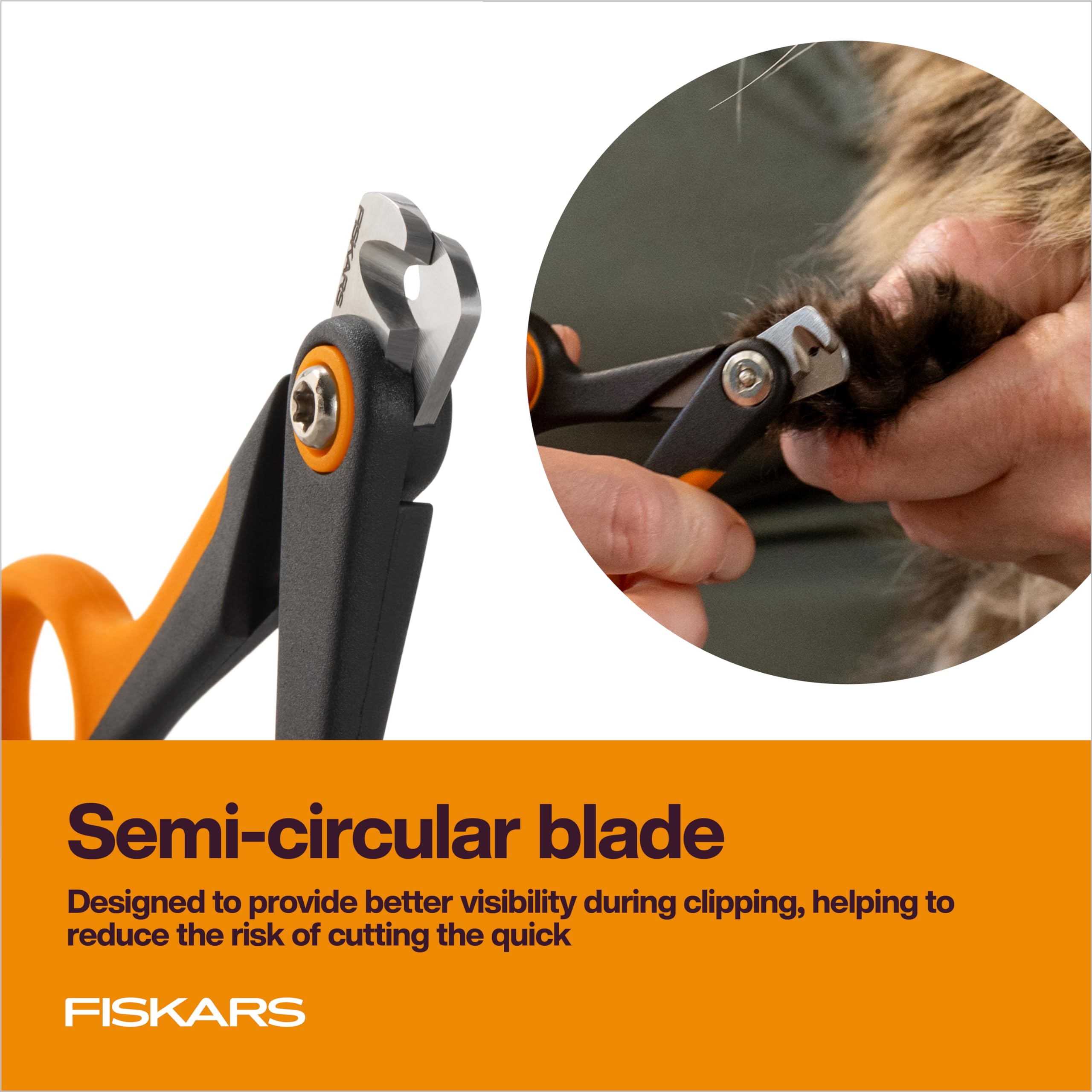 Fiskars empuñadura SoftGrip en primer plano para comodidad y agarre