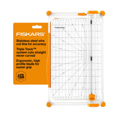 Fiskars vista frontal de la cizalla mostrando diseño compacto y portabilidad