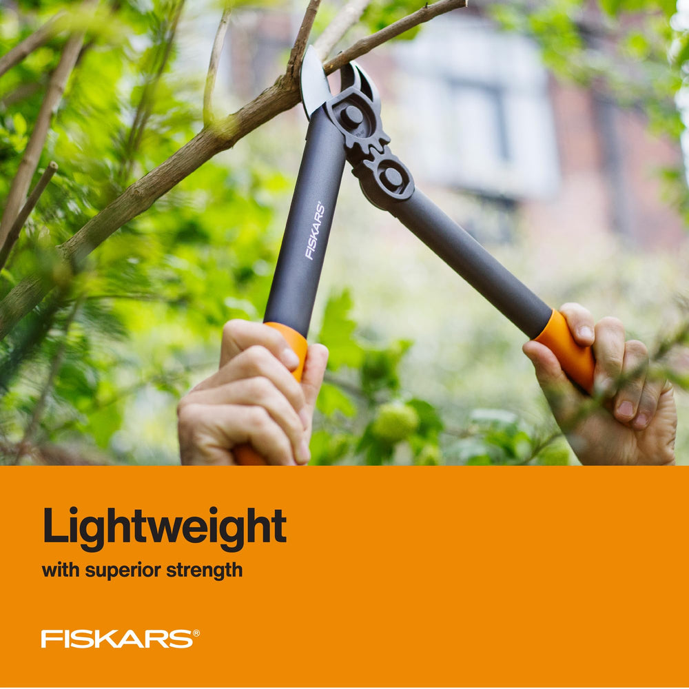 Fiskars PowerGear mechanism close-up demonstrating multiplied leverage for easier pruning