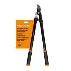 Fiskars lopper vista frontal mostrando longitud y estructura para cortes potentes