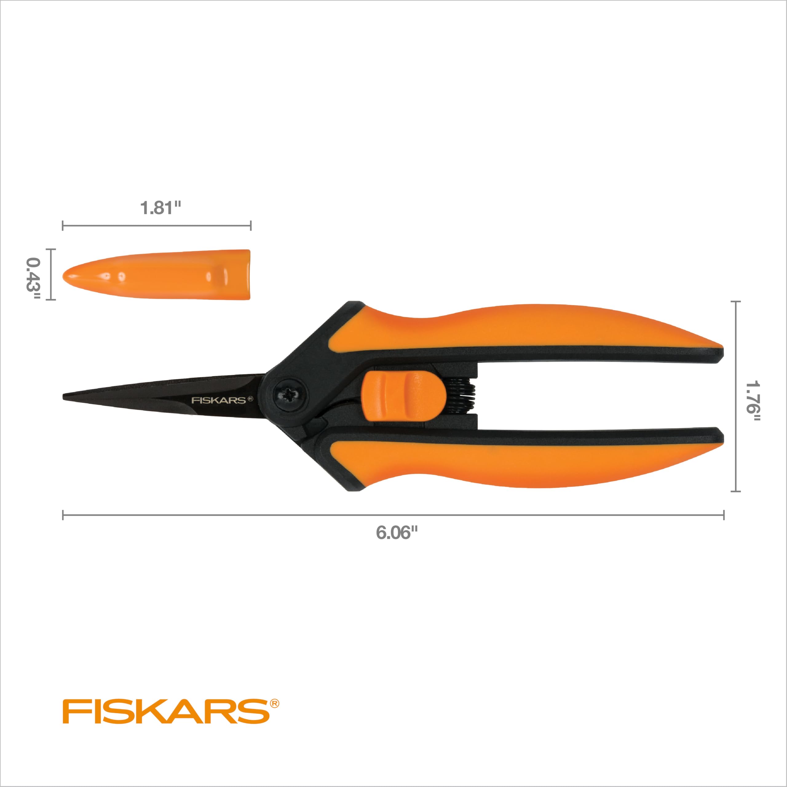 Fiskars tijeras guardadas en funda protectora para transporte seguro