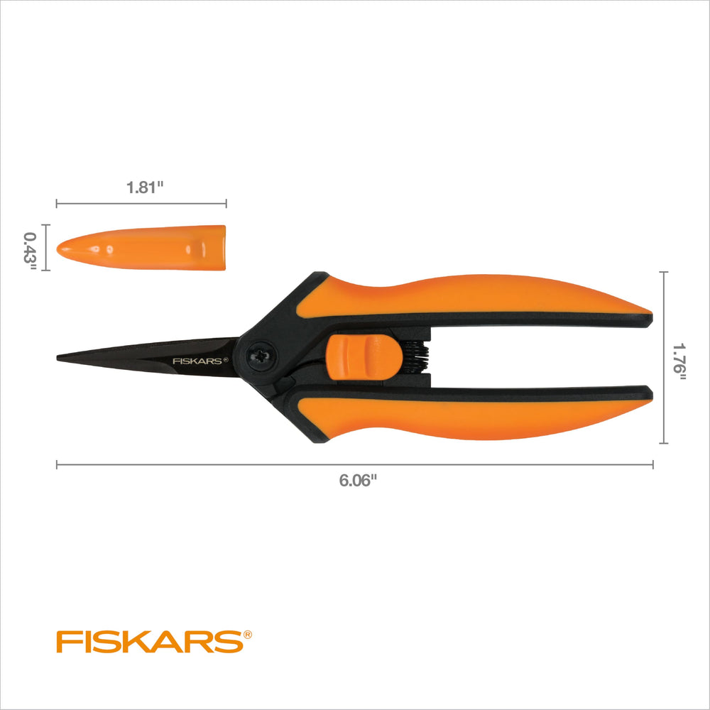 Fiskars tijeras guardadas en funda protectora para transporte seguro