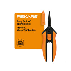 Fiskars tijeras de podar frente mostrando diseño compacto y precisión