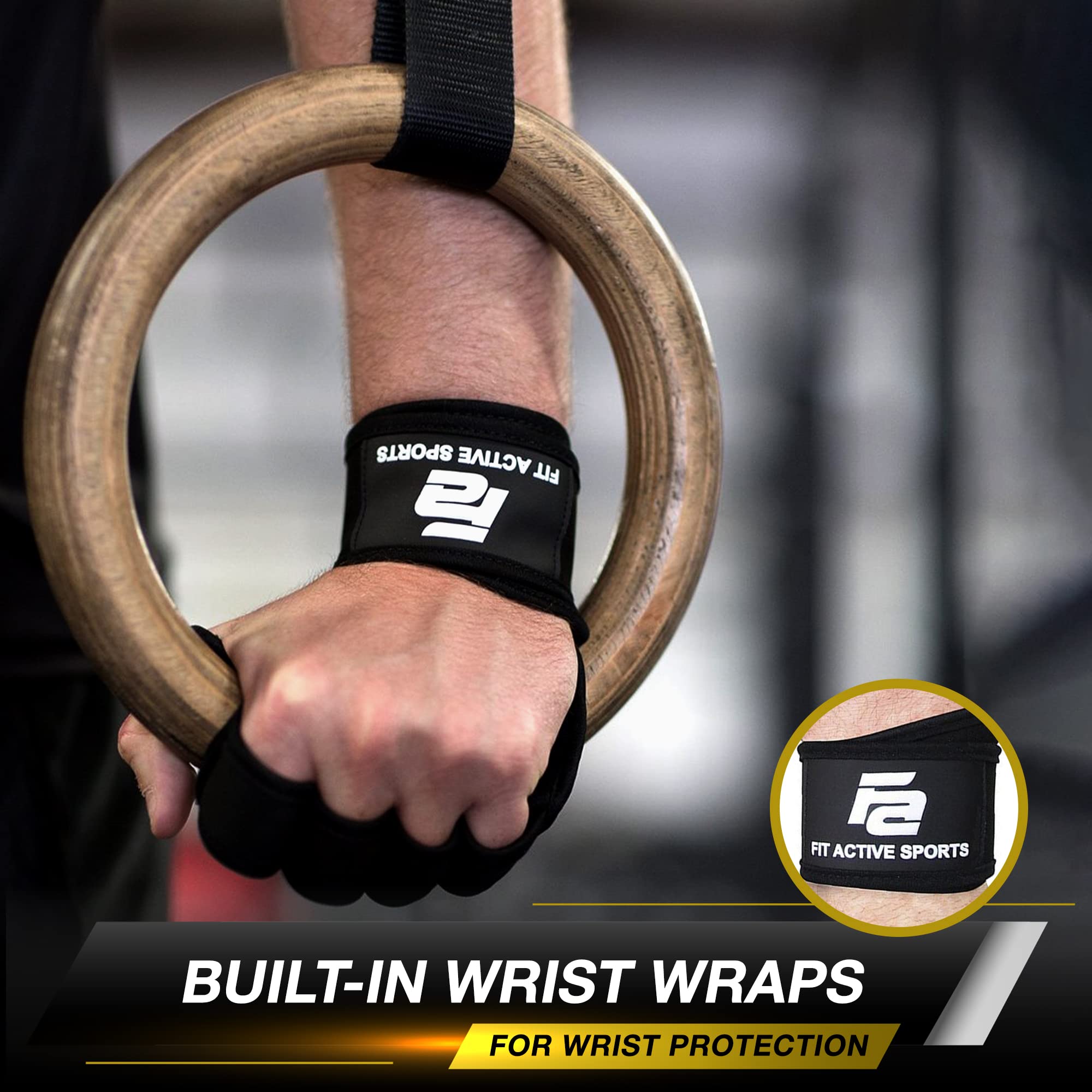 Fit Active Sports guantes en ambiente de gimnasio, listos para rutina intensa