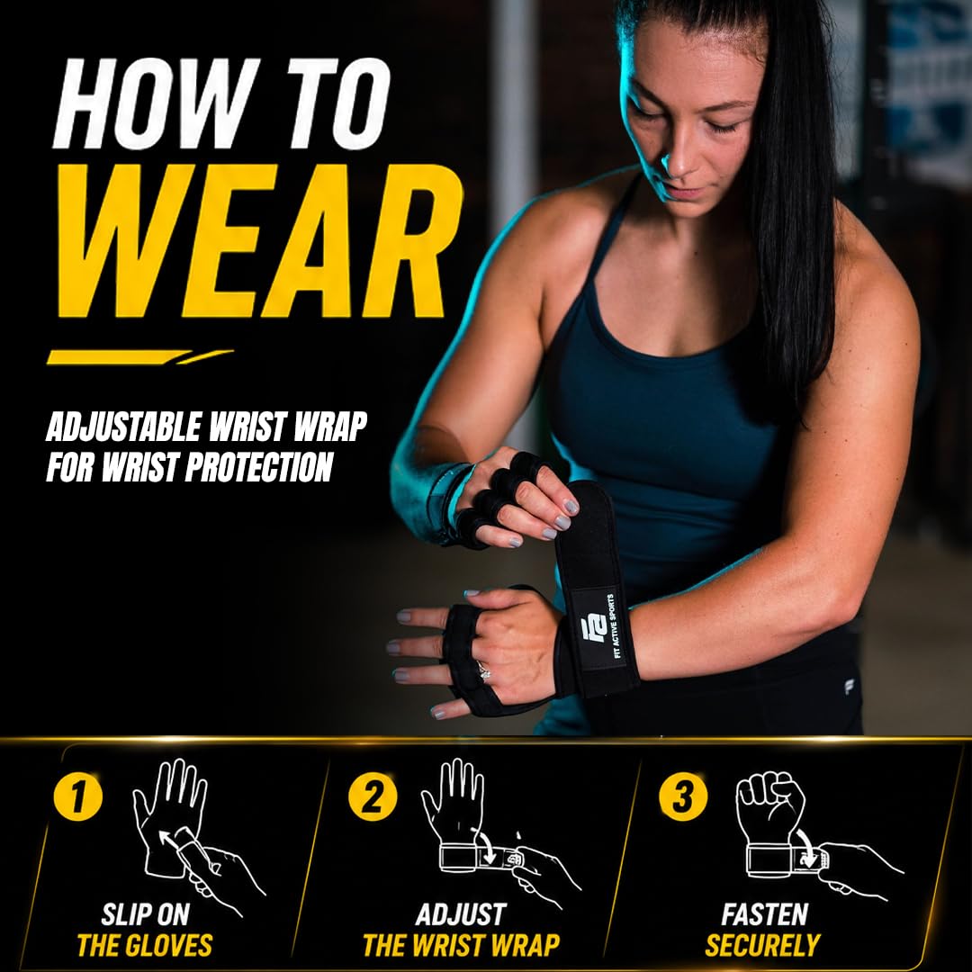 Fit Active Sports primer plano de la textura antideslizante en la palma, agarre firme