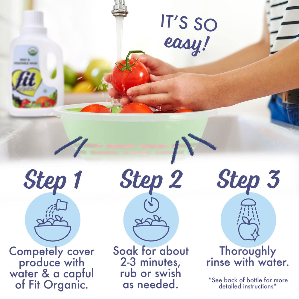 Fit Organic comparación de tamaño de la botella para escala visual