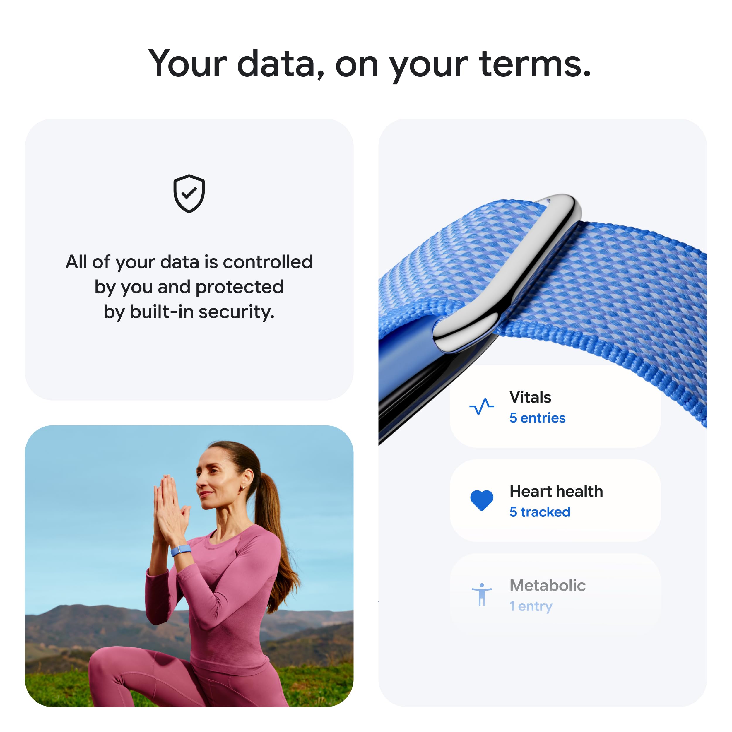 Fitbit detalle del cierre pebble que asegura y cambia de look