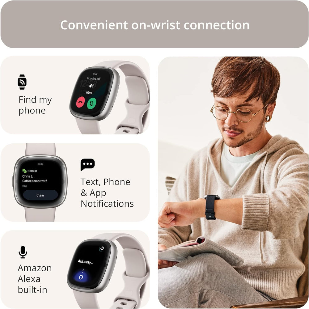 Fitbit Sense 2 en uso con GPS mostrando mapa y ruta precisa