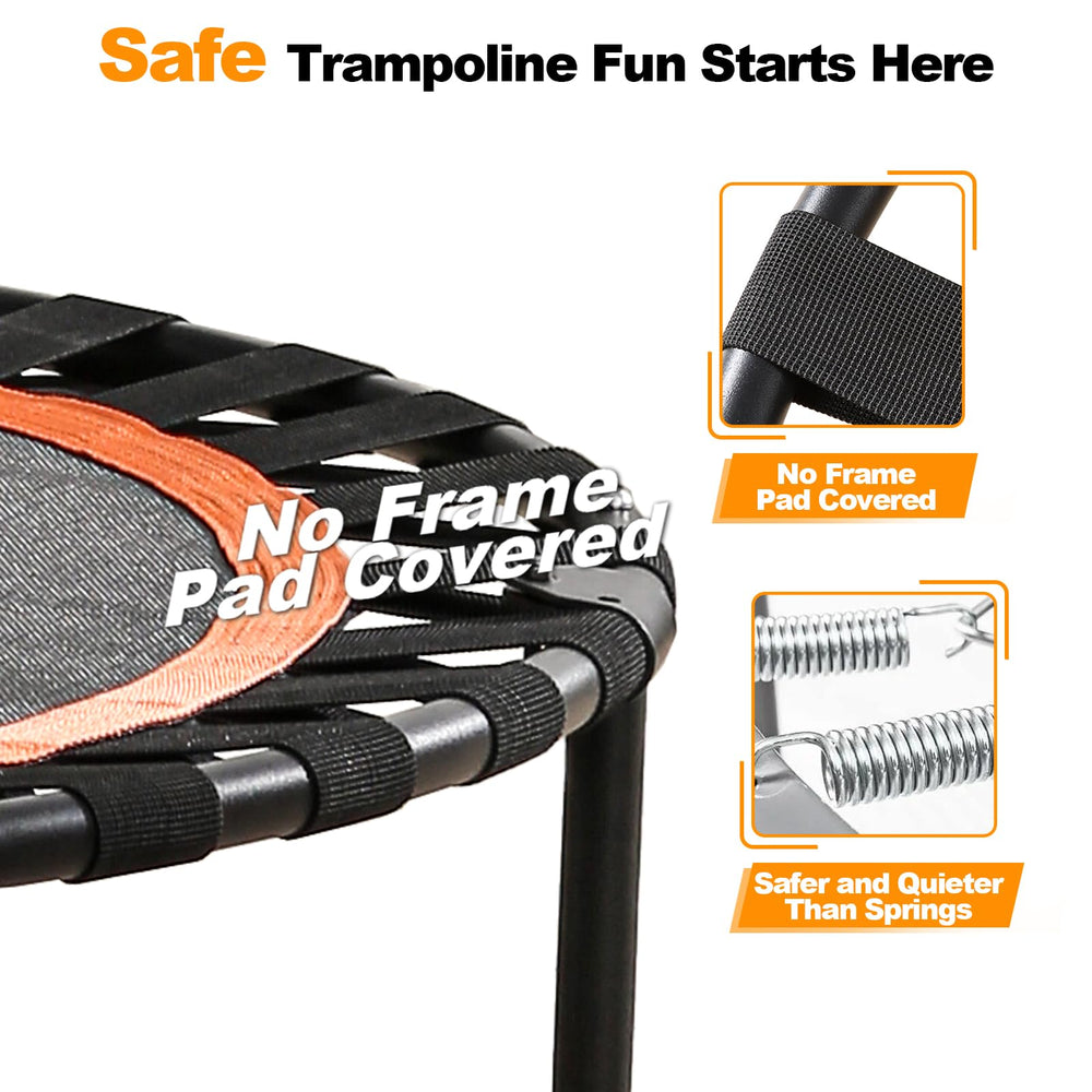 FitinOne detalle de bungee bands gruesas que amortiguan el rebote