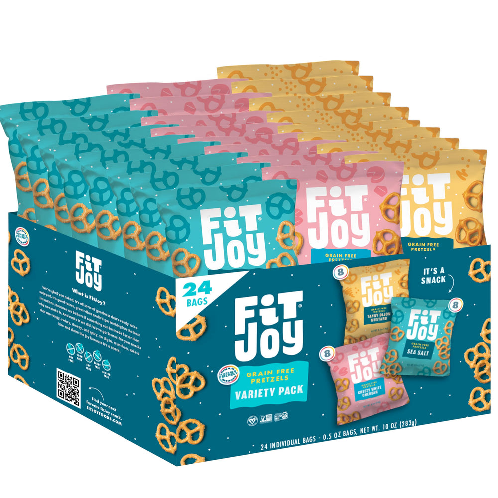 FitJoy frente del empaque mostrando el surtido y conveniencia