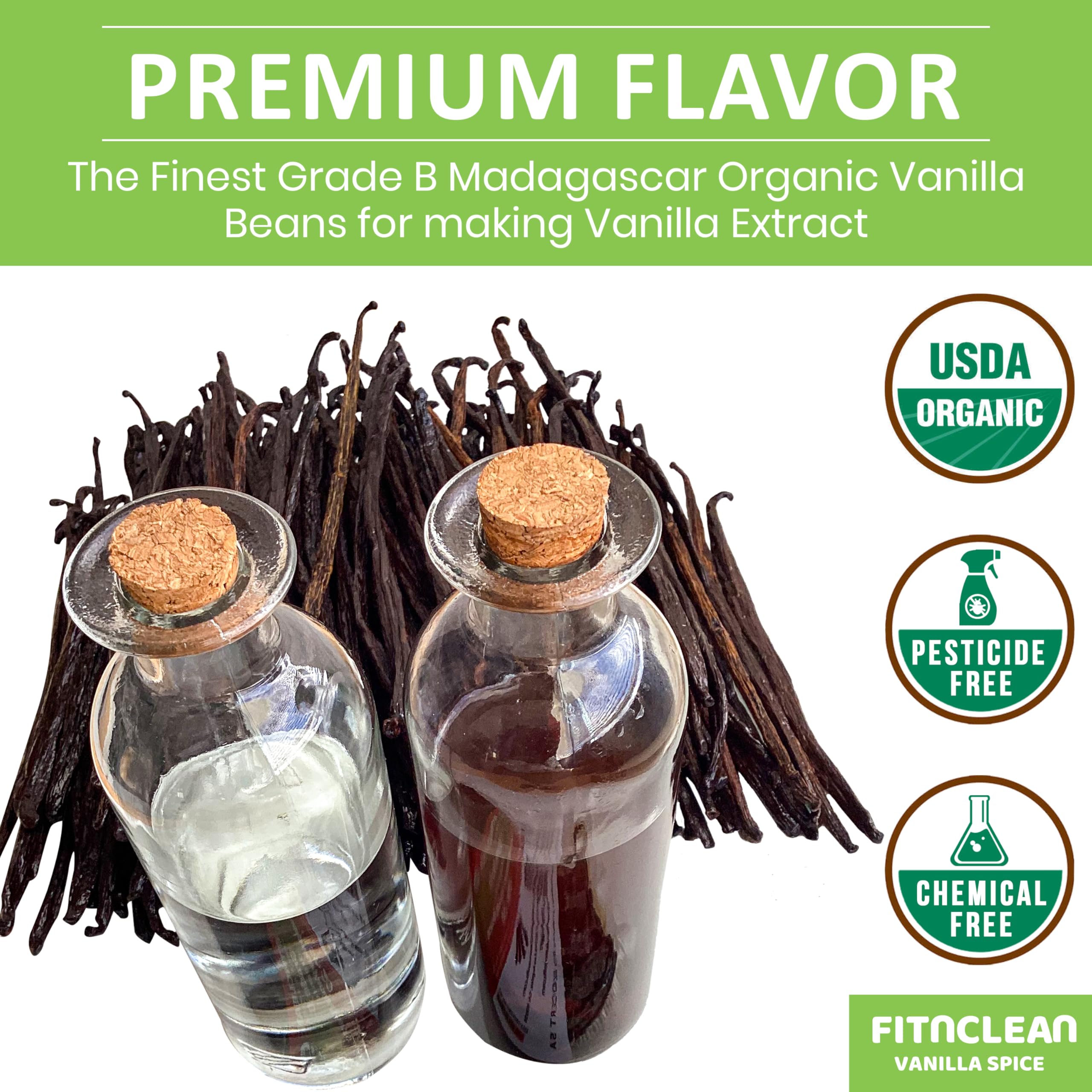 FITNCLEAN VANILLA vainas en uso en cocina para infusionar cremas y azúcares