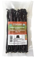 FITNCLEAN VANILLA textura de la piel de la vaina mostrando aroma concentrado