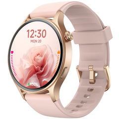 Fitpolo frontal del reloj mostrando pantalla AMOLED y diseño elegante, ideal para estilo diario