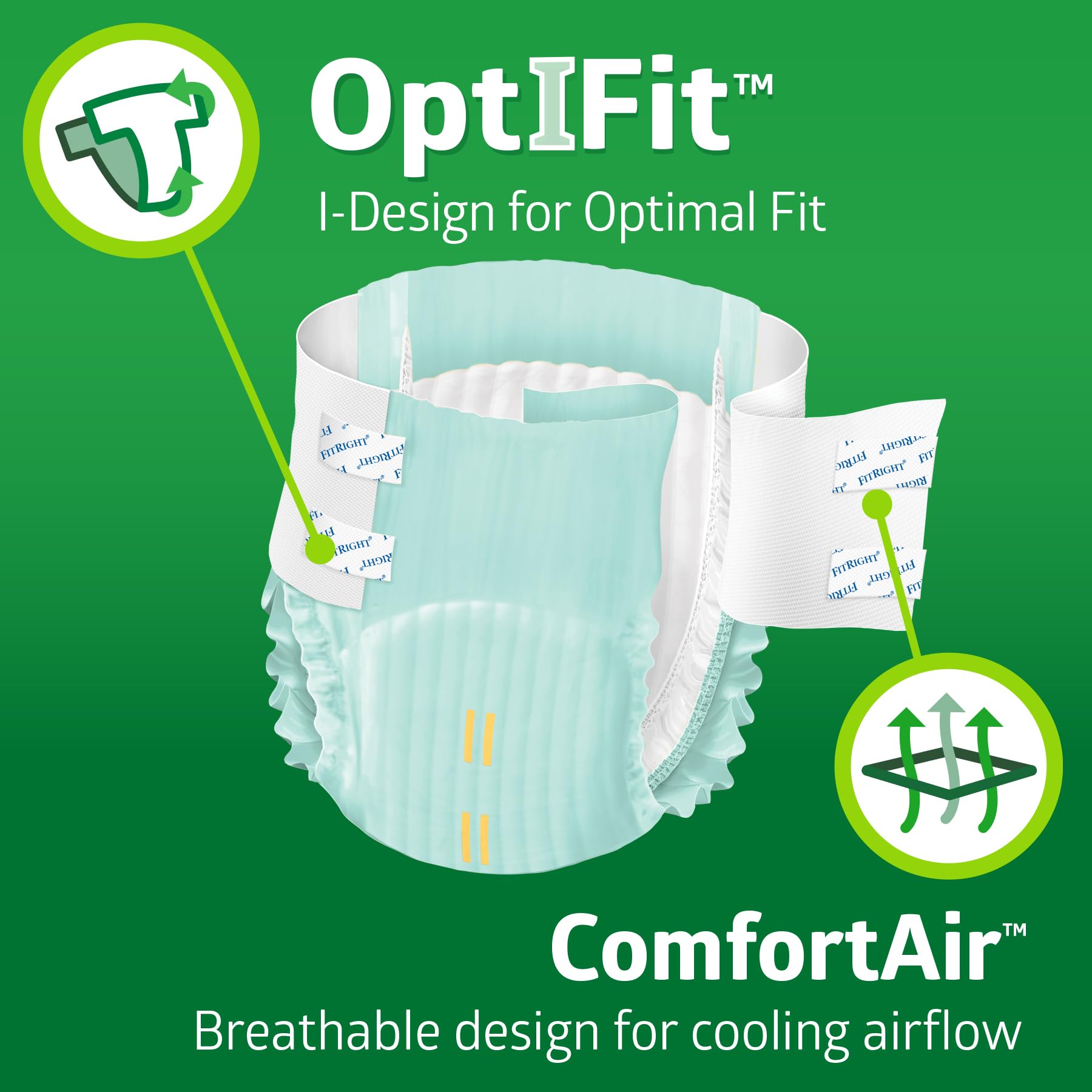 FitRight detalle del núcleo absorbente que retiene humedad y reduce olores