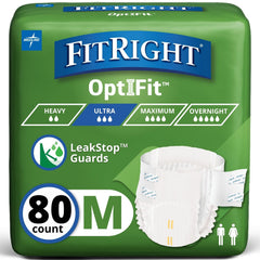 FitRight frente del paquete mostrando cantidad y talla, cómodo y discreto