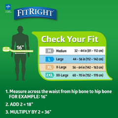 FitRight pañal en uso por cuidador mostrando discreción y facilidad