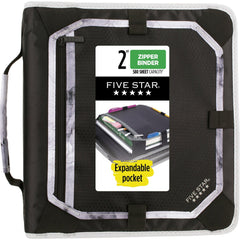 Five Star vista frontal del binder con cierre completo y asa, protección portátil