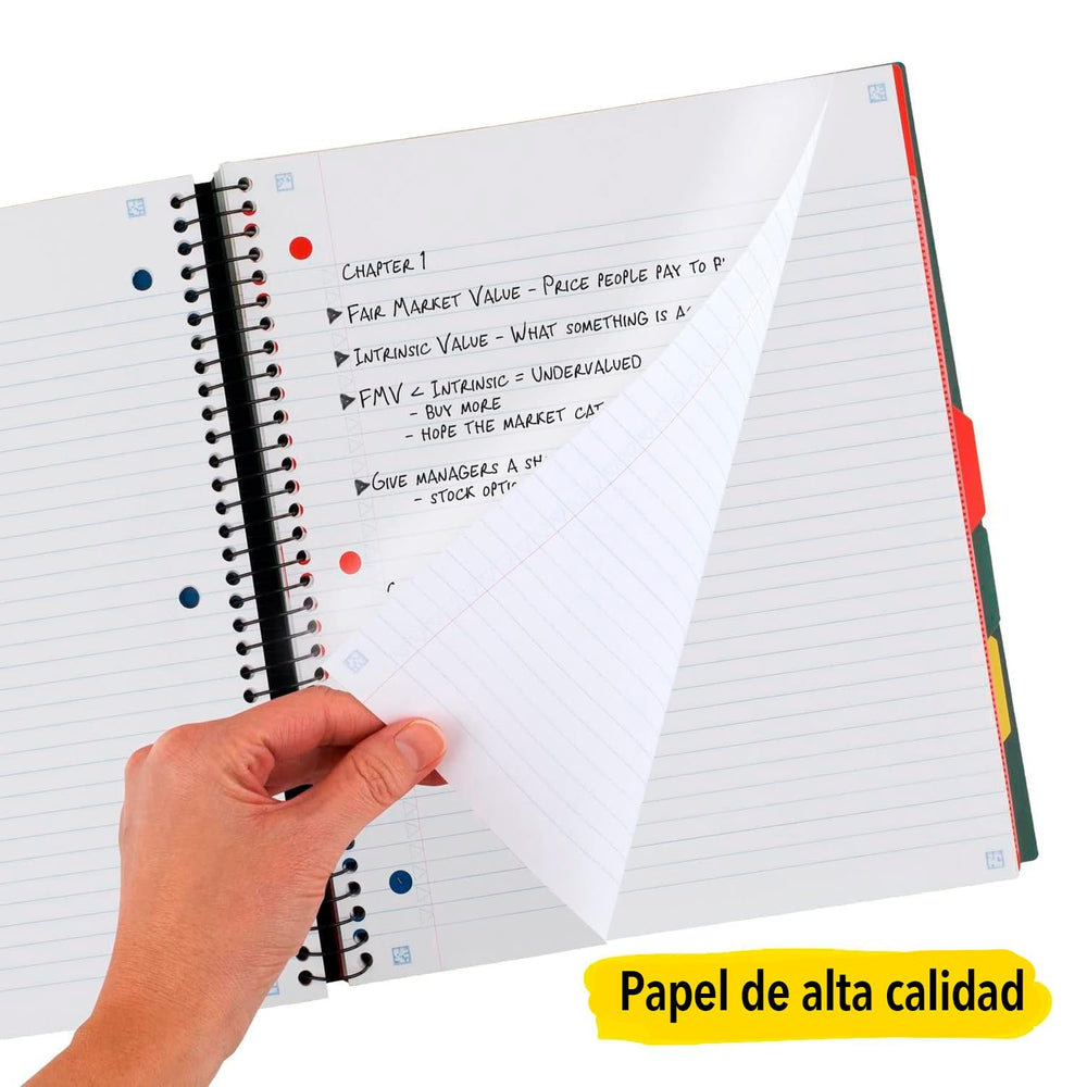 Five Star divisor móvil con bolsillo expandible para guardar folletos y tareas