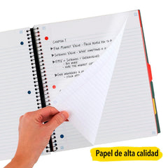 Five Star divisor móvil con bolsillo expandible para guardar folletos y tareas