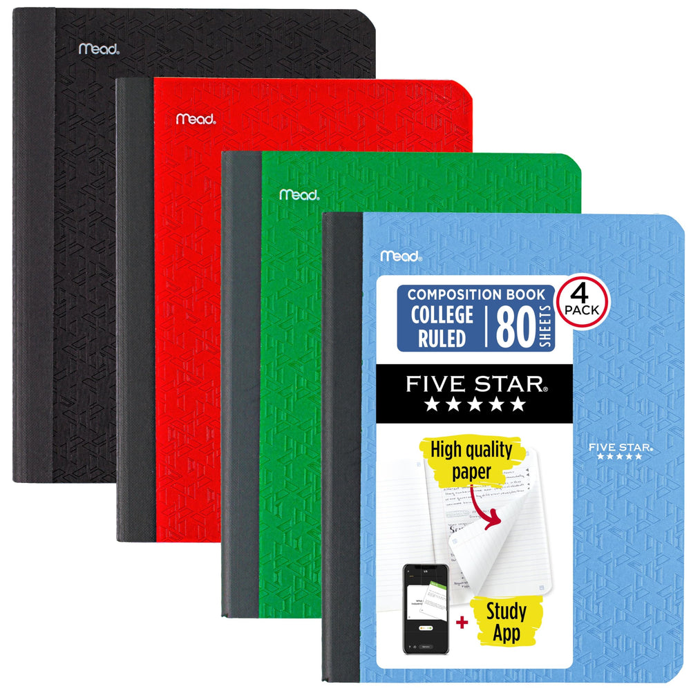 Five Star vista frontal del paquete cuatro colores protege notas