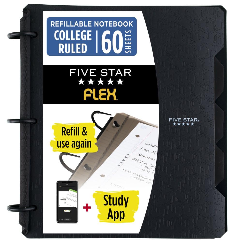 Five Star vista frontal con tapa Clearview y portada personalizable