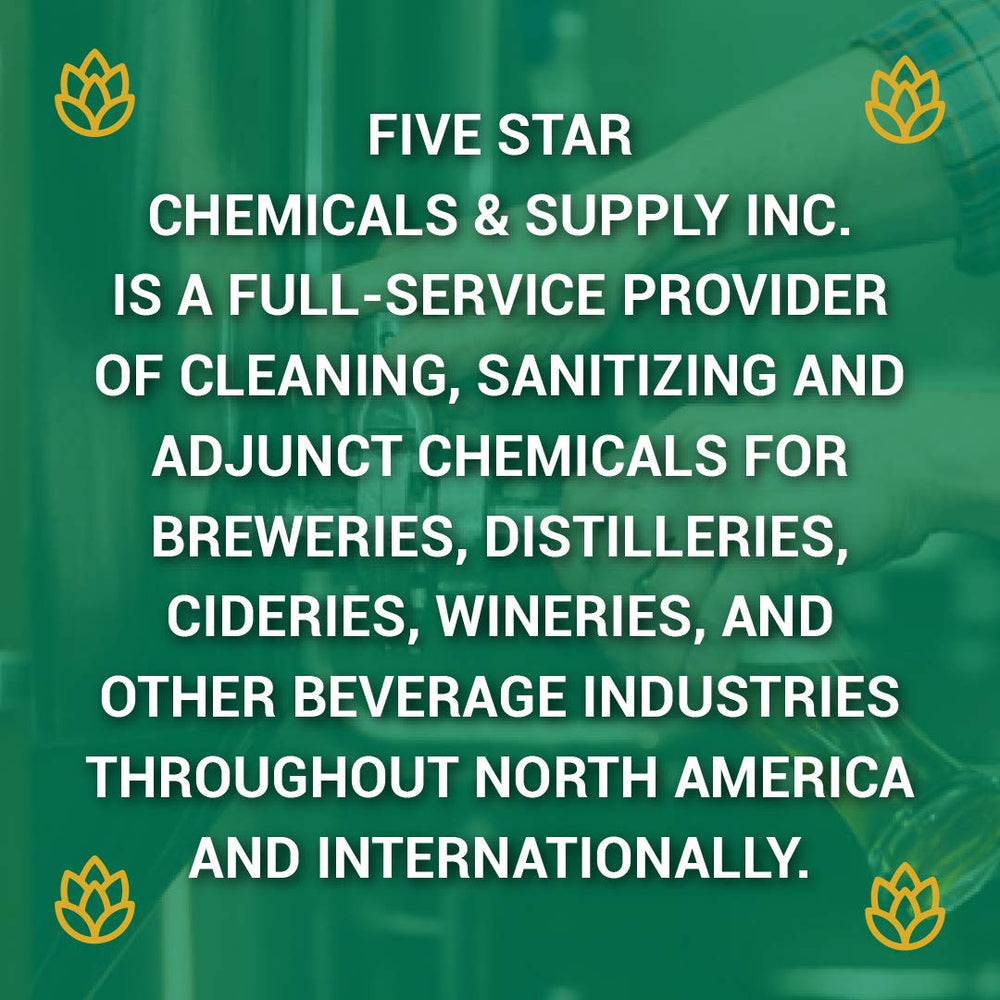 Five Star Star San on a brewing bench in use demonstrating fast, no-rinse sanitation workflow
