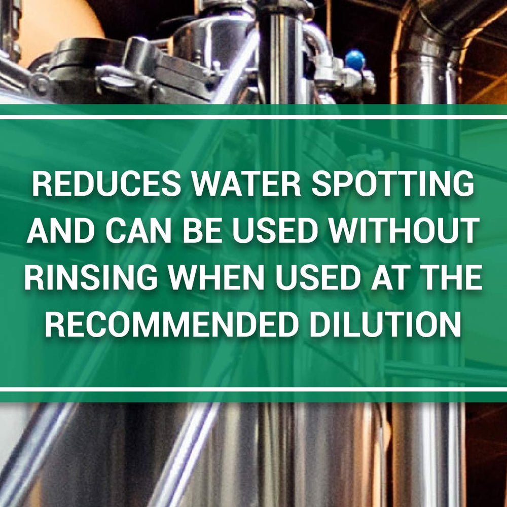 Five Star Star San on a stainless kettle showing passivation benefit when left to air-dry