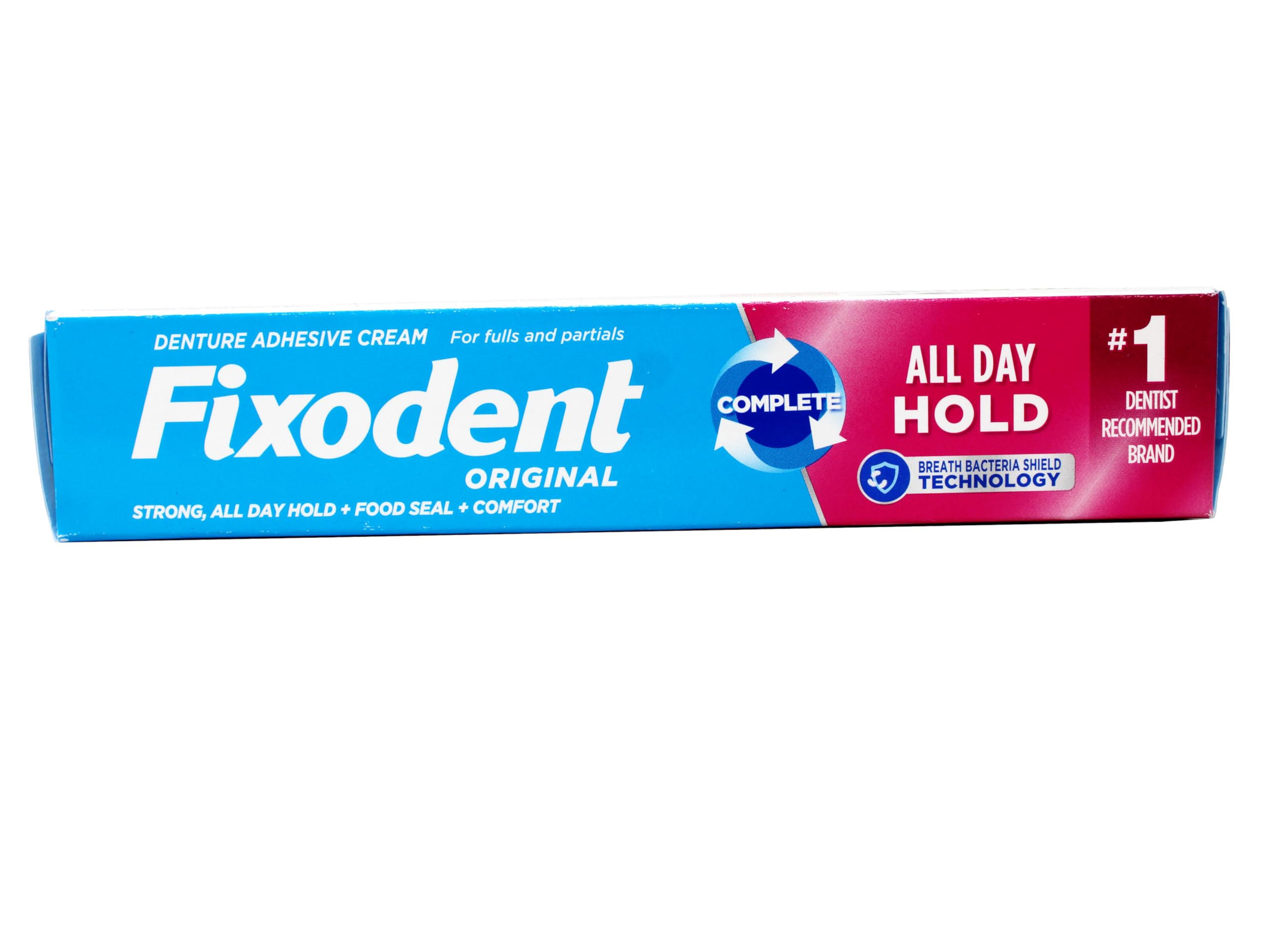 Fixodent empaque de cuatro unidades listo para uso diario prolongado